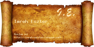 Imreh Eszter névjegykártya