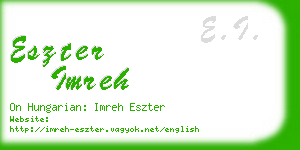 eszter imreh business card